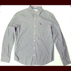 Penguin Button Down Collared Shirt. Long sleeve.